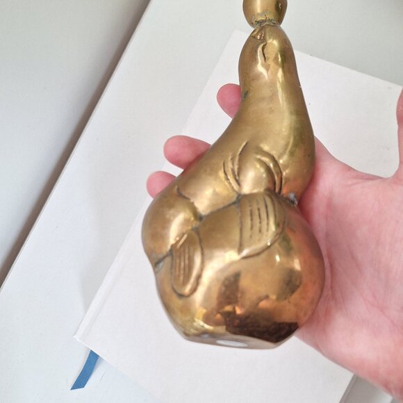 Vintage Brass Seal Sea Lion Figurine statue - Picture 2 of 2